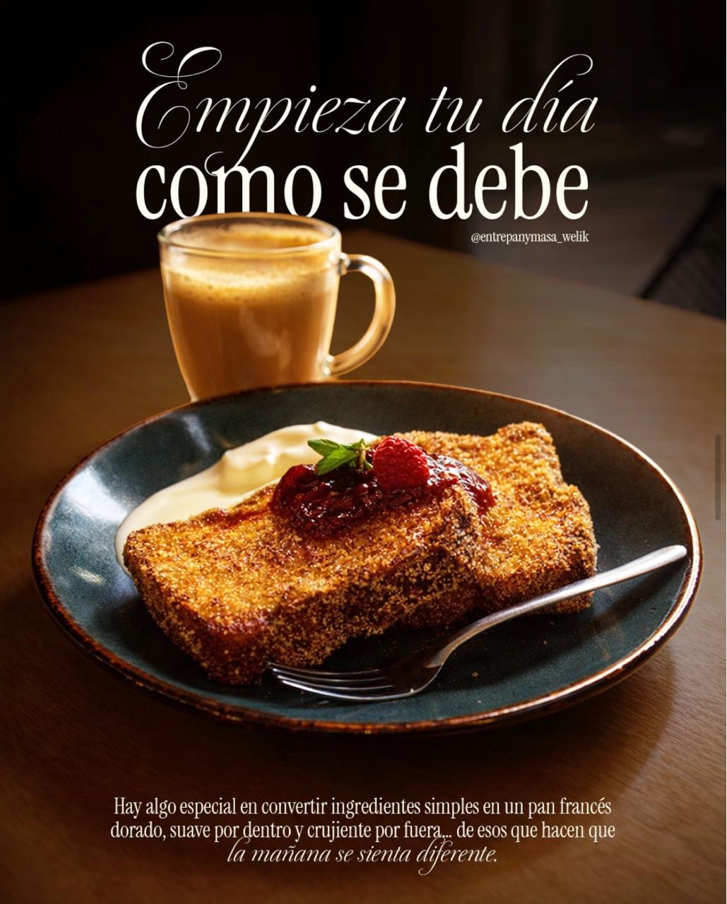 Pan Francés con latte — Entre Pan & Masa Welik